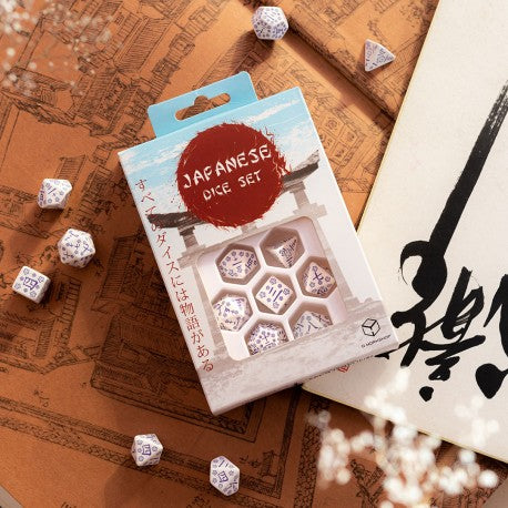 Set de dés - Japonais - Fleur De Lotus Bleu