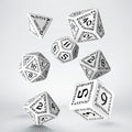 Set de dés - Runique - Blanc & Noir
