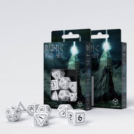 Set de dés - Runique - Blanc & Noir