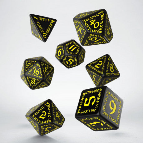 Set de dés - Runique - Noir & Jaune