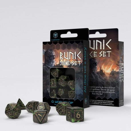 Set de dés - Runique - Noir & Jaune