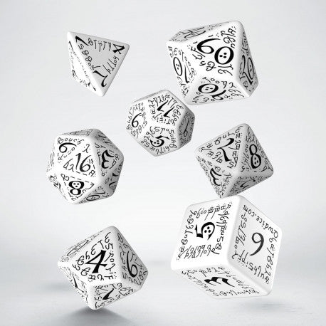 Set de dés - Elfique - Noir & Blanc