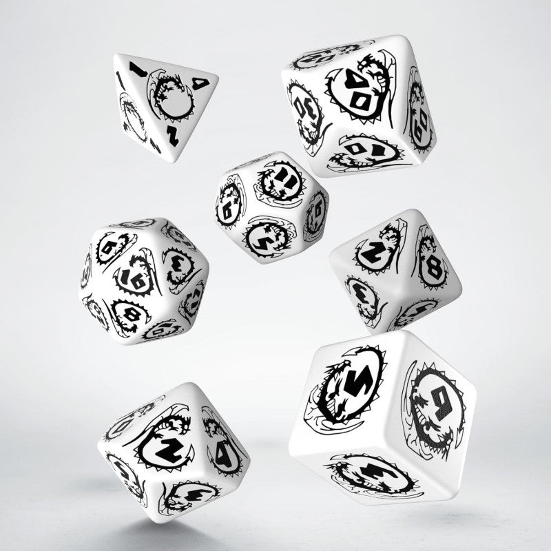 Set de dés - Dragons - Blanc & Noir