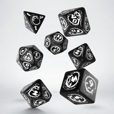 Set de dés - Dragons - Noir & Blanc