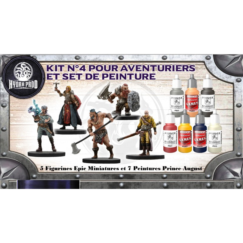 Figurines JdR + peintures - Kit Aventuriers N°4 - Epic Miniatures - NEUF