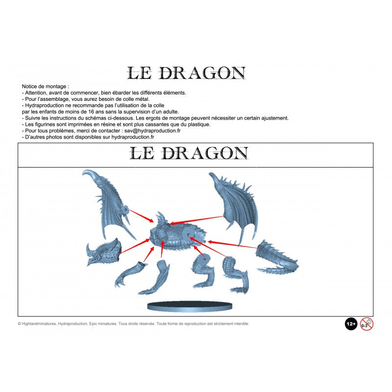 Figurines JdR à peindre - Le Dragon - Epic Miniatures - NEUF