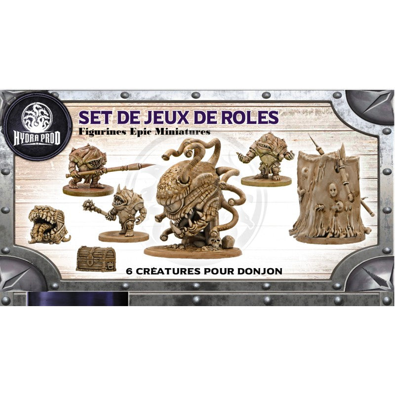 Figurines JdR à peindre - 6 Créatures de Donjon