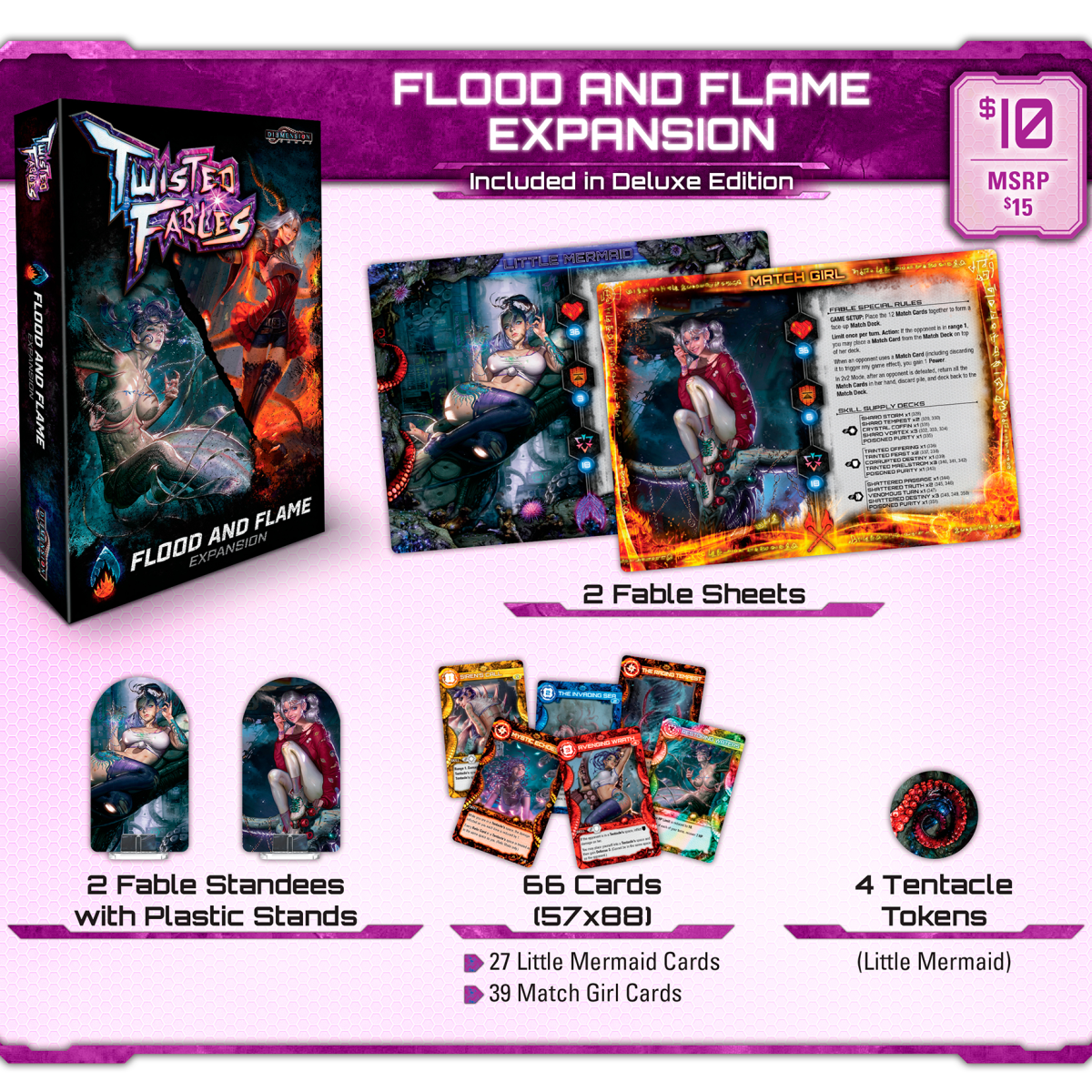 Jeu Twisted Fables - Extension Flood and Flame FR