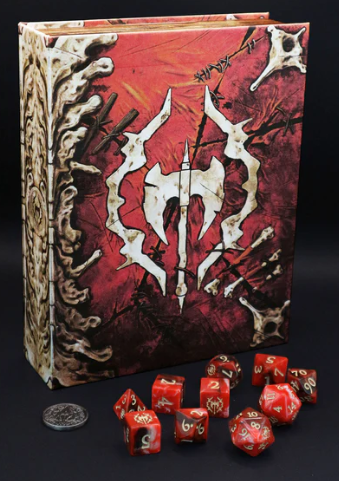 Coffret-Livre de 10 dés: thème Barbare (Fury) - Dice Tomes