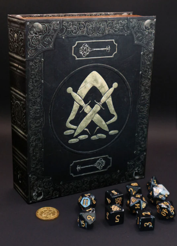 Coffret-Livre de 10 dés: thème Voleur (Scoundrels) - Dice Tomes