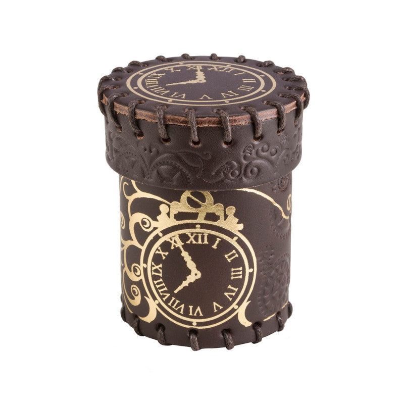 Gobelet à dés "Steampunk” en cuir véritable
