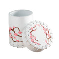 Gobelet à dés "Cerisier Japonais en fleur Sakura" en cuir véritable