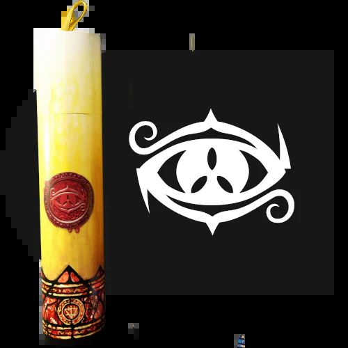 Étui-tube pour Dés, style Bougie "Œil du Chaos"
