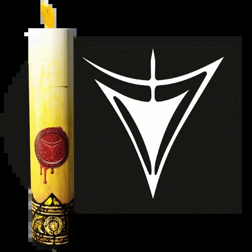 Étui-tube pour Dés, style Bougie "Signe Jaune"