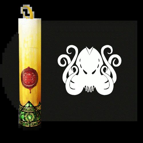 Étui-tube pour Dés, style Bougie "Marque de Cthulhu"