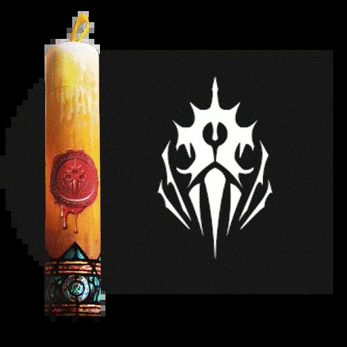 Étui-tube pour Dés, style Bougie "Blason de Dagon"