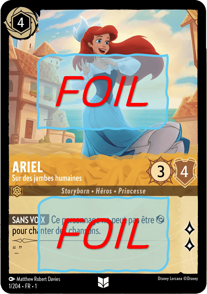 Ariel - Sur des jambes humaines FOIL [1/204 FR 1]