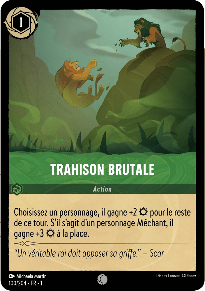 Trahison brutale 100/204 - Lorcana S1 FR