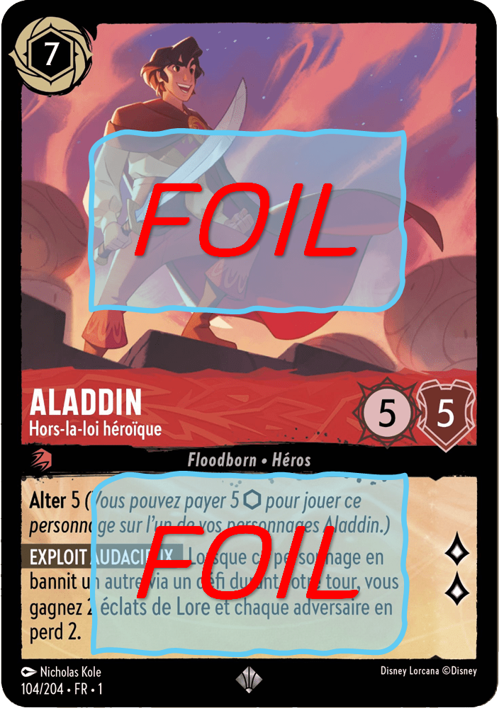 Aladdin - Hors-la-loi héroïque FOIL [104/204 FR 1]