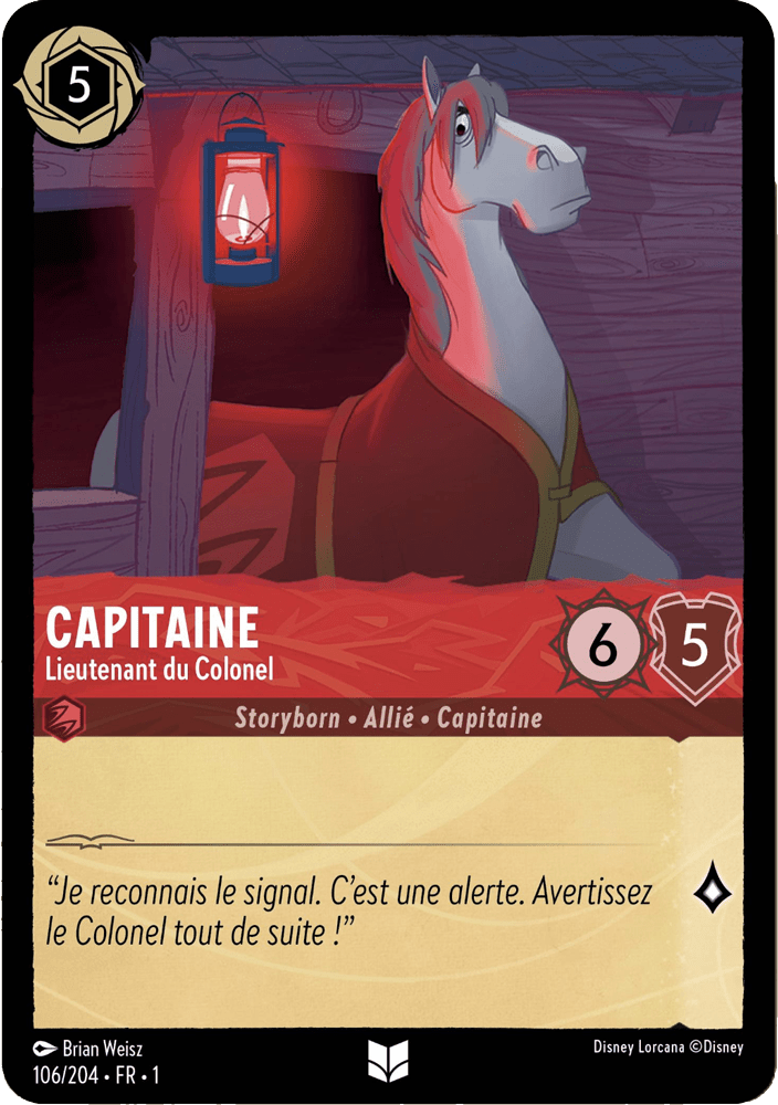 Capitaine - Lieutenant du Colonel 106/204 - Lorcana S1 FR