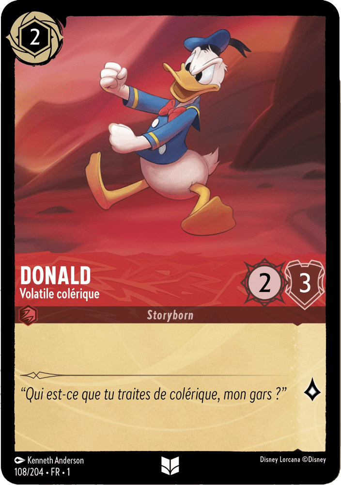 Donald Duck - Volatile colérique 108/204 - Lorcana S1 FR