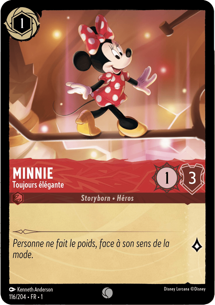 Minnie Mouse - Toujours élégante 116/204 - Lorcana S1 FR
