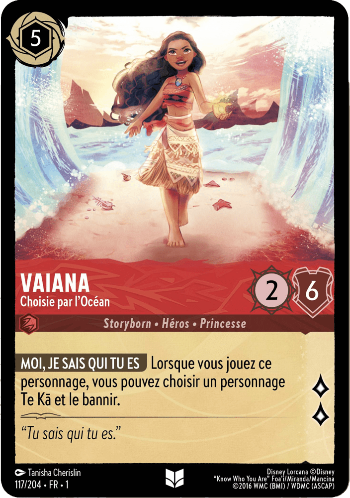 Vaiana - Choisie par locéan 117/204 - Lorcana S1 FR