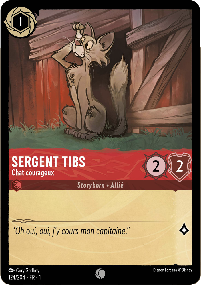 Sergent Tibs - Chat courageux 124/204 - Lorcana S1 FR