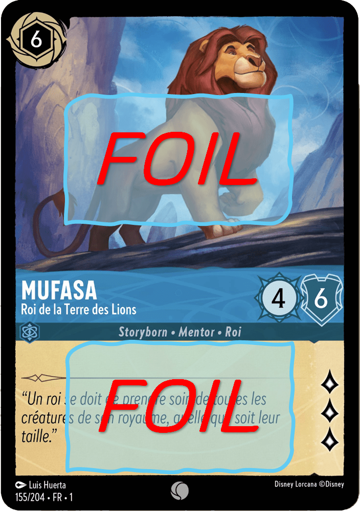 Mufasa - Roi de la Terre des Lions FOIL [155/204 FR 1]