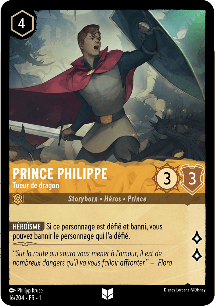 Prince Philippe - Tueur de dragon 16/204 - Lorcana S1 FR
