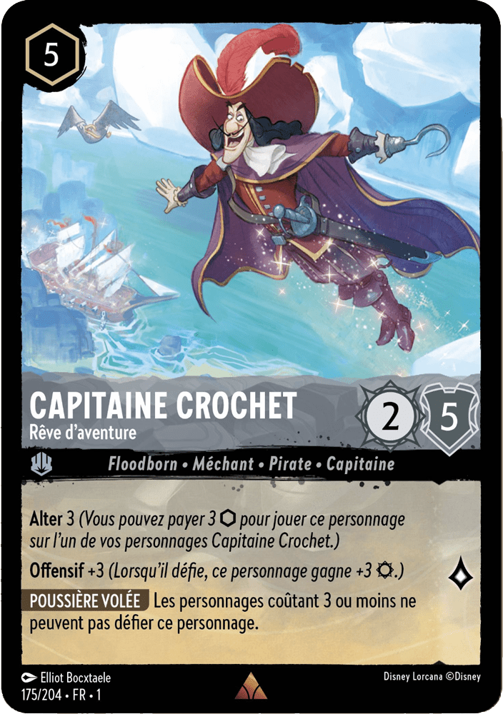 Capitaine Crochet - Rêve daventure 175/204 - Lorcana S1 FR