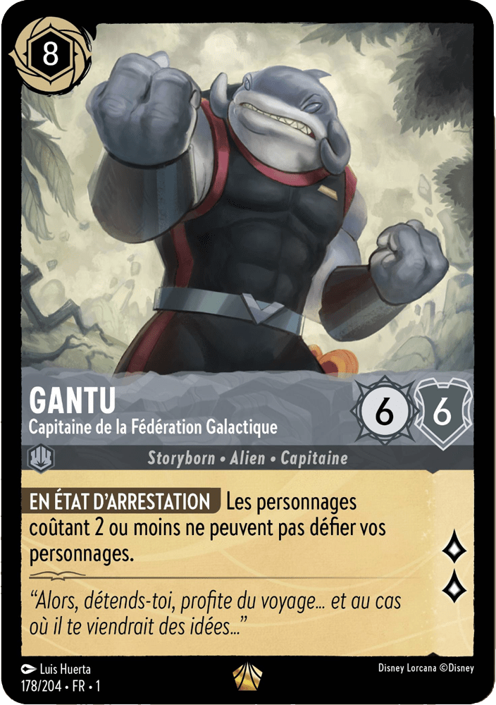 Capitaine Gantu - Capitaine de la Fédération Galactique 178/204 - Lorcana S1 FR
