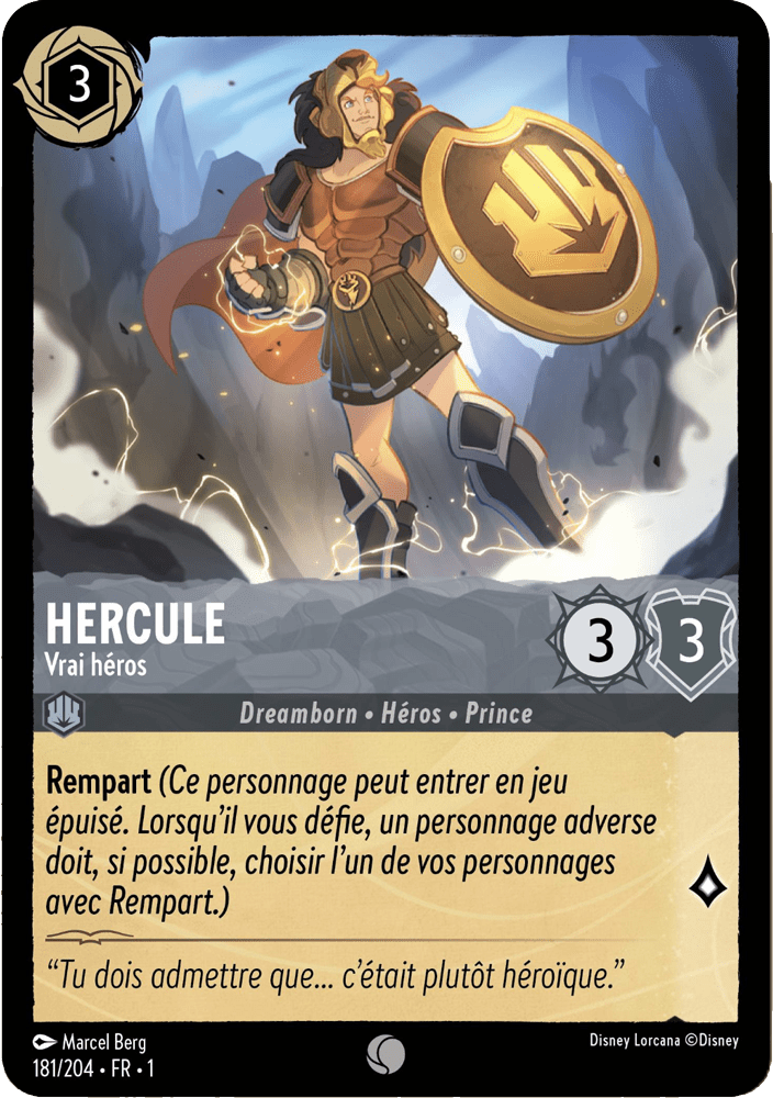 Hercule - Vrai Héros 181/204 - Lorcana S1 FR