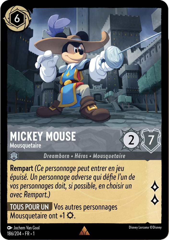 Mickey Mouse - Mousquetaire 186/204 - Lorcana S1 FR