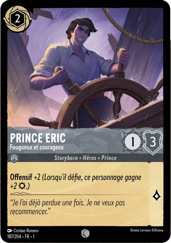 Prince Éric - Fougueux et courageux 187/204 - Lorcana S1 FR