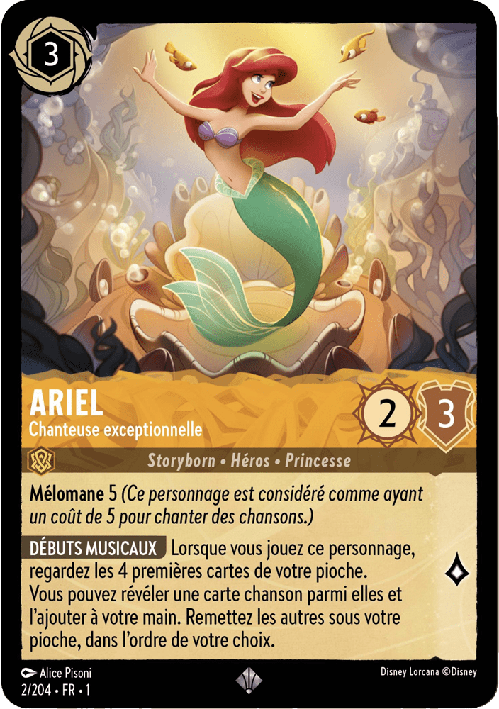 Ariel - Chanteuse exceptionnelle 2/204 - Lorcana S1 FR