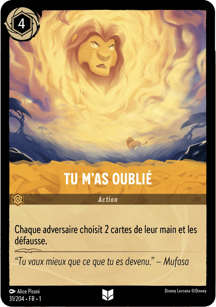 Tu mas oublié 31/204 - Lorcana S1 FR