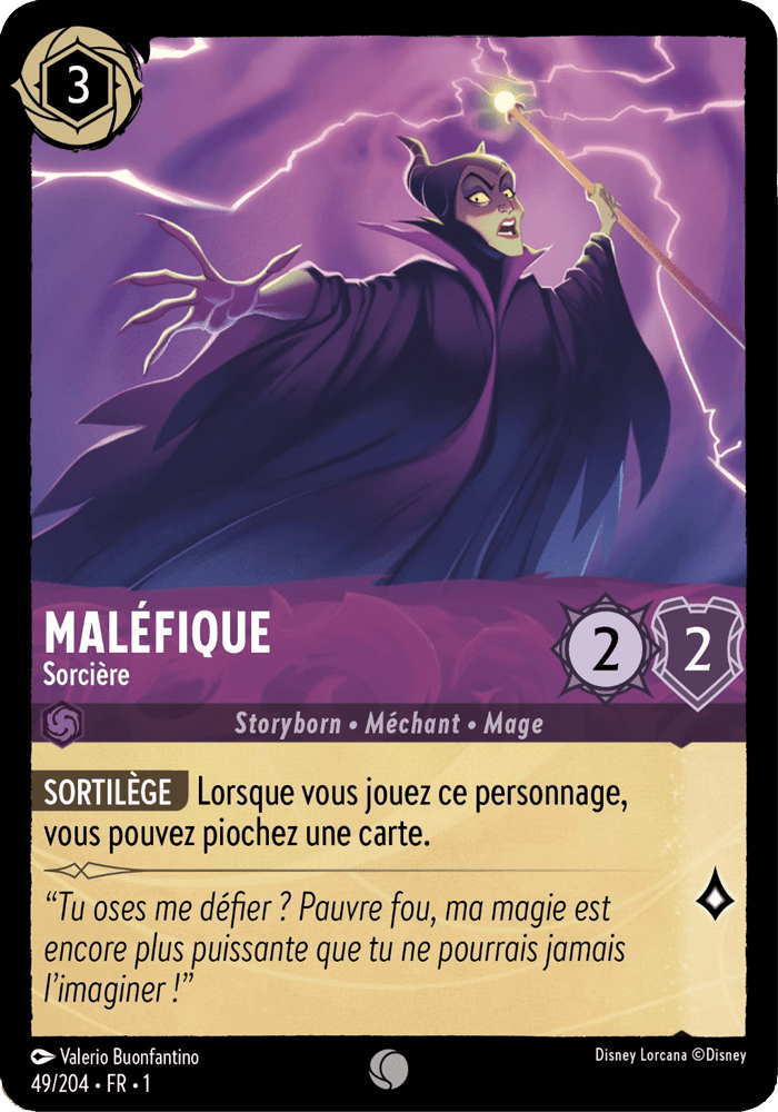 Maléfique - Sorcière 49/204 - Lorcana S1 FR