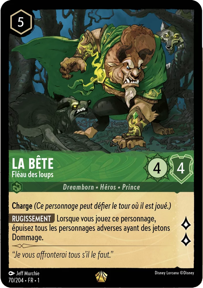 La bête - Fléau des loups 70/204 - Lorcana S1 FR