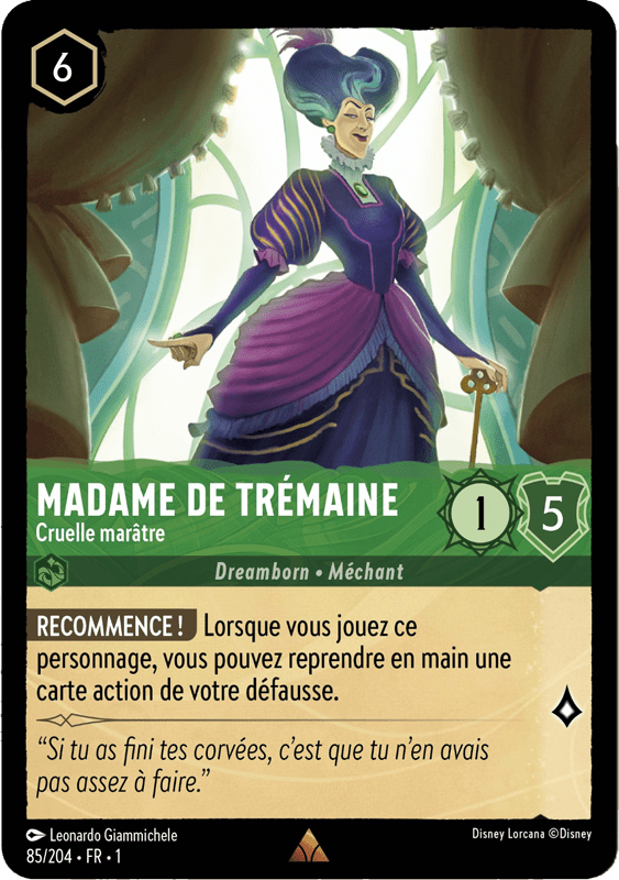 Madame de Trémaine - Cruelle marâtre 85/204 - Lorcana S1 FR