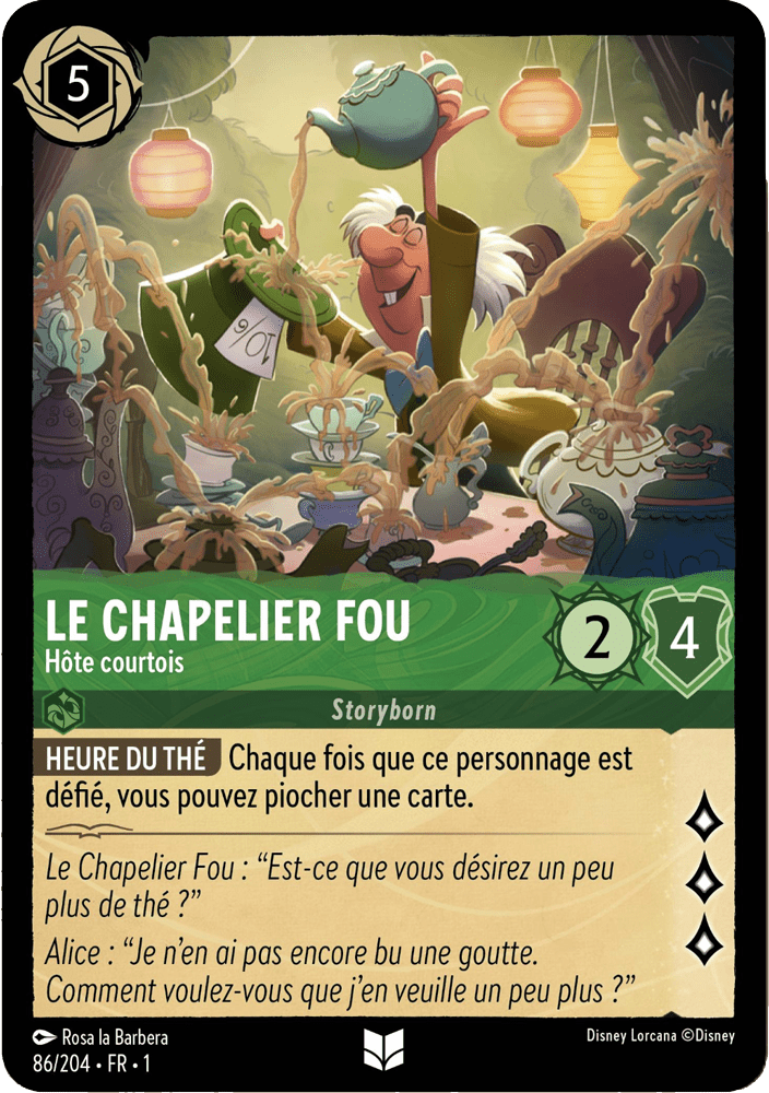 Chapelier Fou - Hôte courtois 86/204 - Lorcana S1 FR