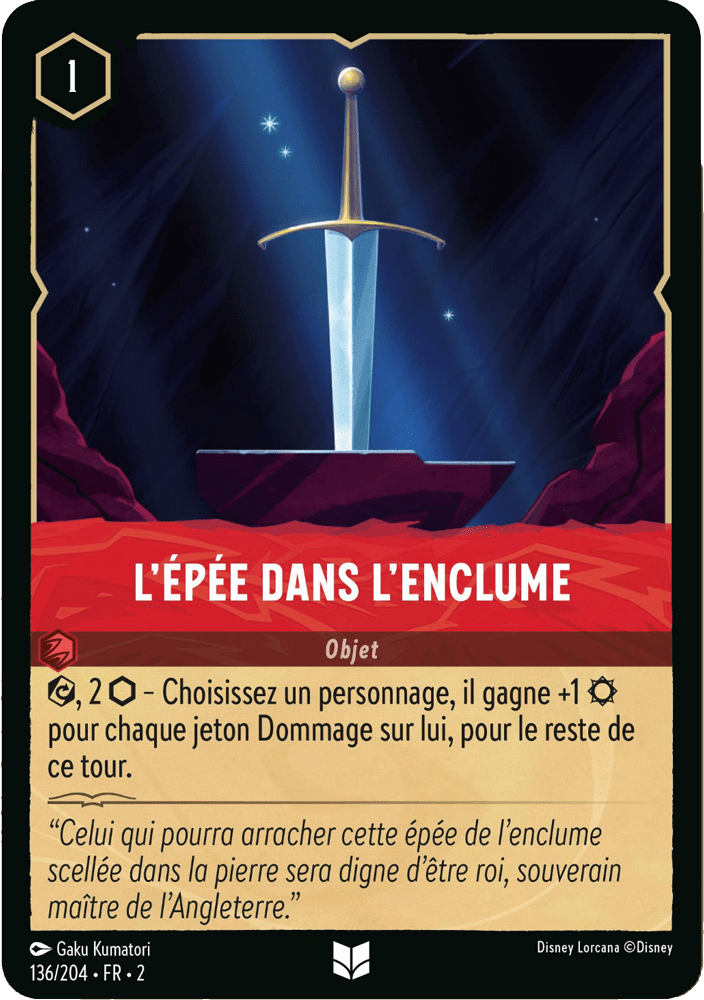 Lépée dans lenclume 136/204 - Lorcana S2 FR