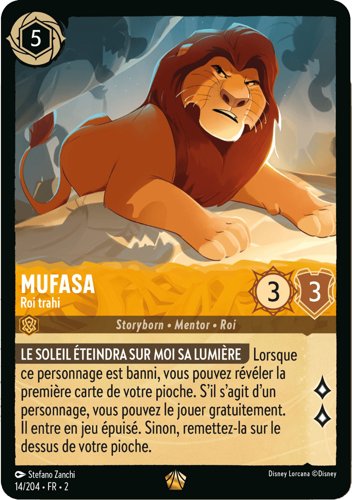 Mufasa - Roi trahi 14/204 - Lorcana S2 FR