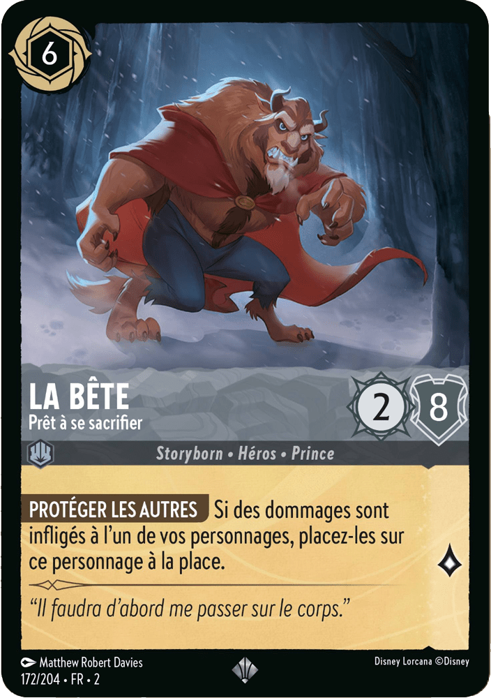 La bête - Prêt à se sacrifier 172/204 - Lorcana S2 FR