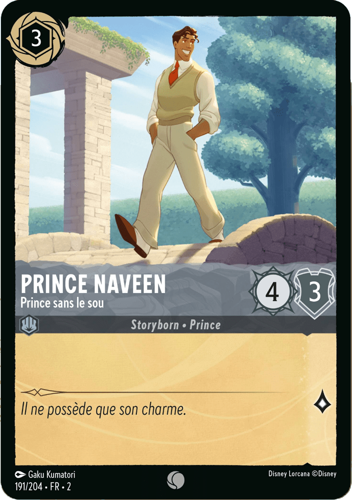 Prince Naveen - Prince sans le sou 191/204 - Lorcana S2 FR