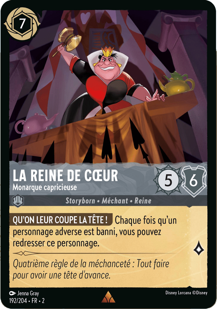 La Reine de Coeur - Monarque capricieuse 192/204 - Lorcana S2 FR