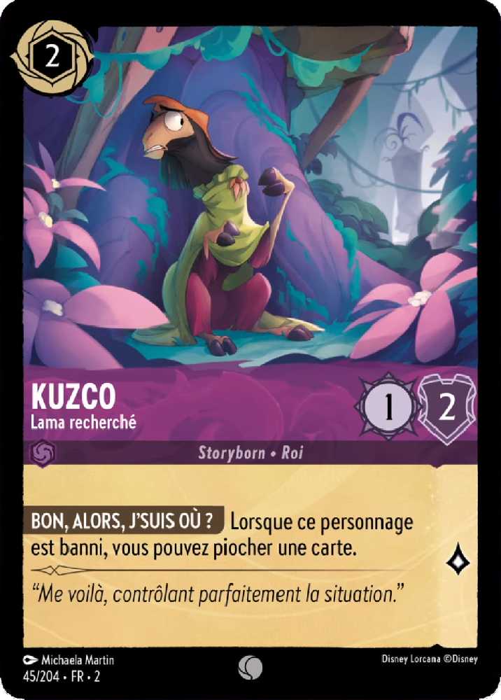 Kuzco - Lama recherché 45/204 - Lorcana S2 FR