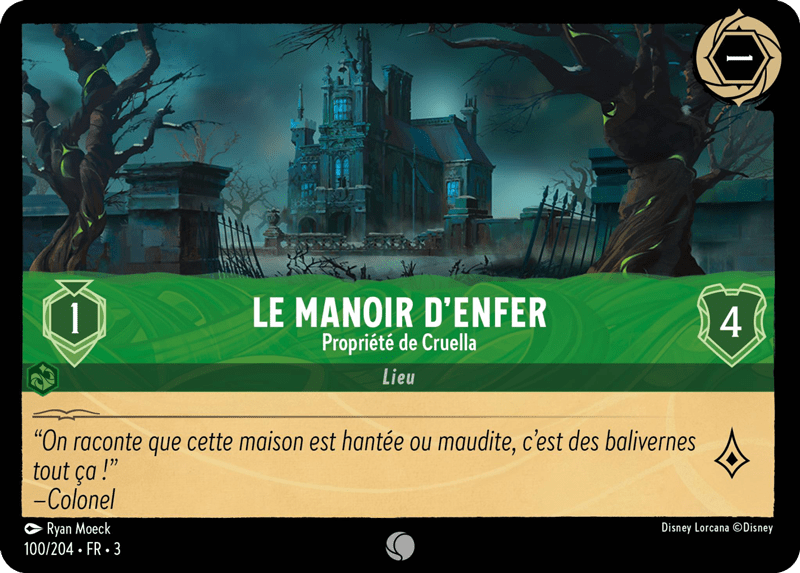 Le Manoir dEnfer - Propriété de Cruella 100/204 - Lorcana S3 FR