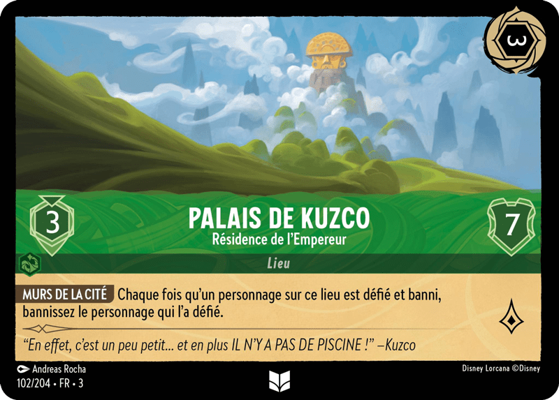 Palais de Kuzco - Résidence de lEmpereur 102/204 - Lorcana S3 FR