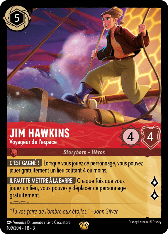 Jim Hawkins - Voyageur de lespace 109/204 - Lorcana S3 FR